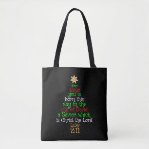 Christian Christmas Tree Shirts Tasche