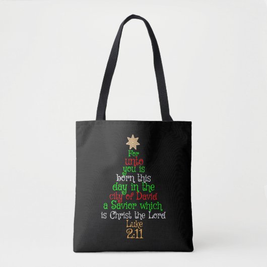 Christian Christmas Tree Shirts Tasche (Vorderseite)