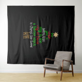 Christian Christmas Tree Shirts Wandteppich (Beispiel (Horizontal))