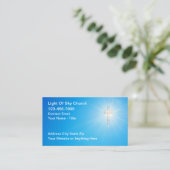 Christian Church Business Cards With Cross Visitenkarte (Stehend Vorderseite)