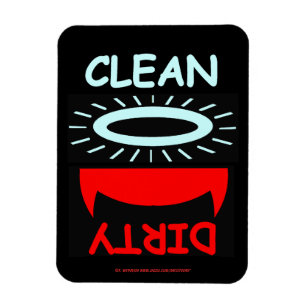Christian Clean Dirty Dishwasher Funny Large Magnet