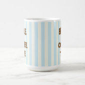 Christian Coffee Brown Typography Lettering Cozy Kaffeetasse (Mittel)