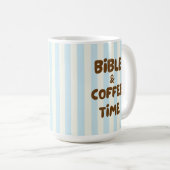 Christian Coffee Brown Typography Lettering Cozy Kaffeetasse (VorderseiteRechts)