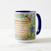 Christian Coffee Mug Floral Scripture Gift Tasse (VorderseiteRechts)