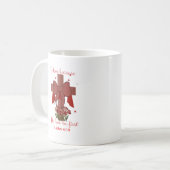 Christian Coquette cross Bible verse Valentines  Kaffeetasse (Vorderseite Links)