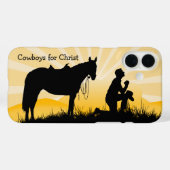 Christian Cowboy iPhone Case (Rückseite (Horizontal))
