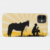 Christian Cowboy iPhone Case (Rückseite (Horizontal))