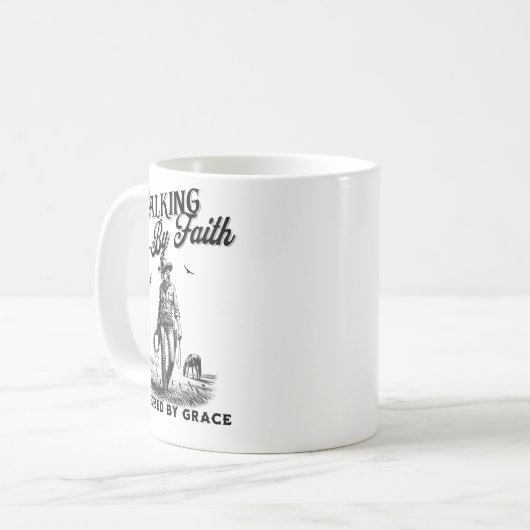 Christian Cowgirl Bible Verse Western Jesus Faith Kaffeetasse (Vorderseite Links)