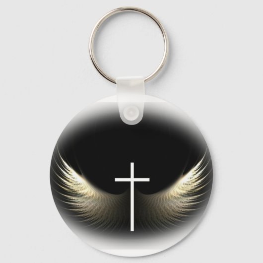 Christian Cross and Holy Spirit Inspirational Schlüsselanhänger (Vorderseite)
