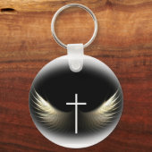 Christian Cross and Holy Spirit Inspirational Schlüsselanhänger (Vorderseite)