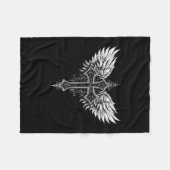 Christian Cross Angel Religious Fleecedecke (Vorderseite (Horizontal))