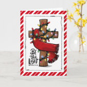 Christian Cross Be The Light Christmas Card Karte (Gelbe Blume)