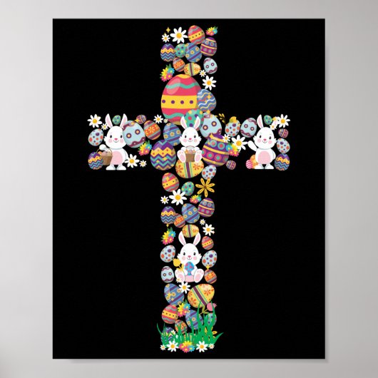 Christian Cross Eggs Easter Poster (Vorne)