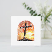 Christian Cross Einladung (Stehend Vorderseite)