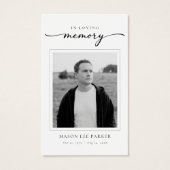 Christian Cross Funeral Memorial Photo Prayer Card (Vorderseite)