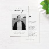 Christian Cross Funeral Memorial Photo Prayer Card (Schreibtisch)