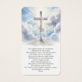 Christian Cross In Loving Memory Prayer Cards (Vorderseite)