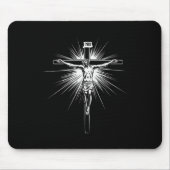 Christian Cross Jesus Christ Men Women Christians Mousepad (Vorne)