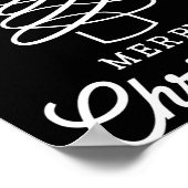 Christian Cross Jesus Merry Christmas Xmas Tree Ho Poster (Ecke)