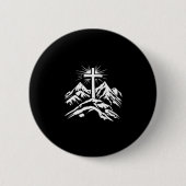 Christian Cross Mountains Religious  Button (Vorderseite)