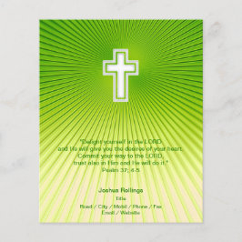 Christian Cross on green background Flyer