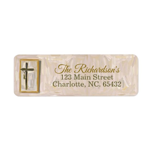 Christian Cross Return Address Label (Vorne)
