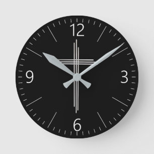 Christian cross runde wanduhr