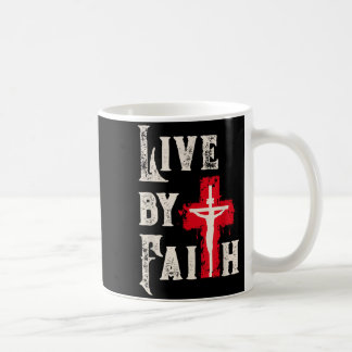 Christian Cross Scripture Live By Faith Kaffeetasse