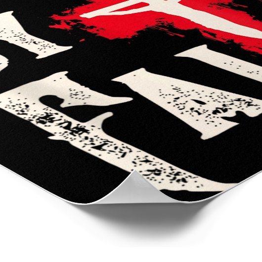 Christian Cross Scripture Live By Faith  Poster (Ecke)