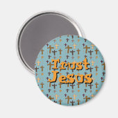 Christian Cross “Trust Jesus”  Magnet (Vorderseite/Rückseite)