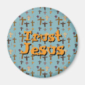 Christian Cross “Trust Jesus”  Magnet (Vorne)