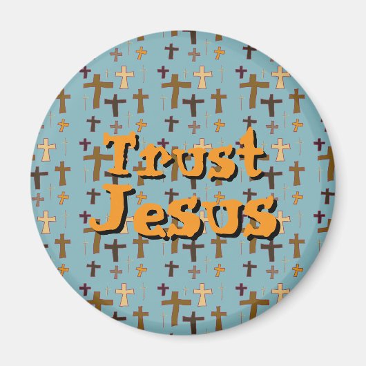 Christian Cross “Trust Jesus”  Magnet (Vorne)