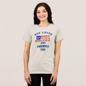 Christian custom template loves Jesus and America Tri-Blend Shirt (Vorderseite voll)