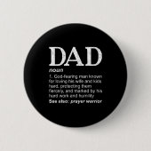 Christian Dad Definition Fathers Day Dad  Button (Vorderseite)