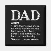 Christian Dad Definition Fathers Day Dad  Magnet (Vorne)