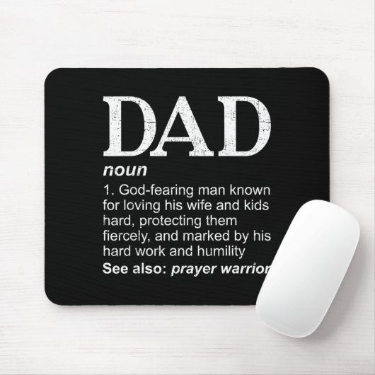 Christian Dad Definition Fathers Day Dad Mousepad (Mit Mouse)