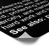 Christian Dad Definition Fathers Day Dad  Poster (Ecke)