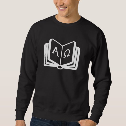 Christian Design Featuring Alpha and Omega Bible C Sweatshirt (Vorderseite)