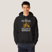 Christian Drummer For Men Women Drum Player Hoodie (Vorne ganz)
