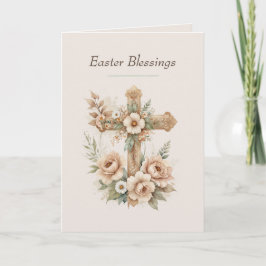 Christian Easter Cards, Religious Blessing Cross Feiertagskarte