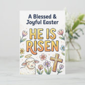 Christian Easter Greeting Art Feiertagskarte (Stehend Vorderseite)