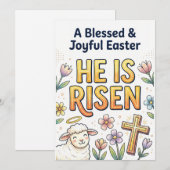 Christian Easter Greeting Art Feiertagskarte (Vorne/Hinten)