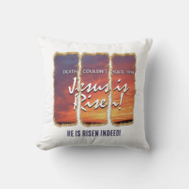 Christian Easter JESUS IS RISEN Custom Glitter Kissen