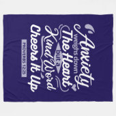 Christian Encouragement Quote – Anxiety & Kindness Fleecedecke (Vorderseite (Horizontal))