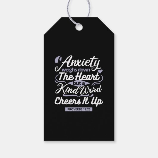 Christian Encouragement Quote – Anxiety & Kindness Geschenkanhänger (Vorderseite)