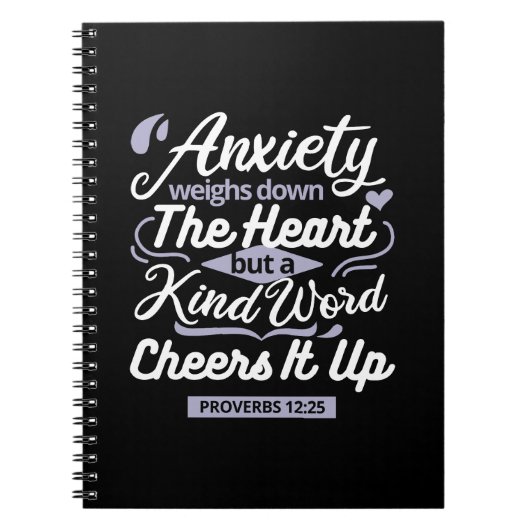 Christian Encouragement Quote – Anxiety & Kindness Notizblock (Vorderseite)