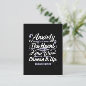 Christian Encouragement Quote – Anxiety & Kindness Postkarte (Stehend Vorderseite)