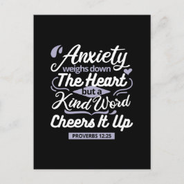 Christian Encouragement Quote – Anxiety & Kindness Postkarte