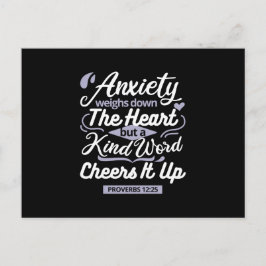 Christian Encouragement Quote – Anxiety & Kindness Postkarte