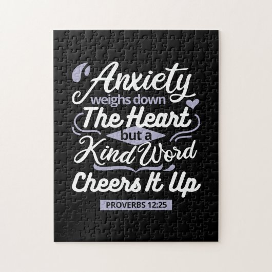 Christian Encouragement Quote – Anxiety & Kindness Puzzle (Vertikal)